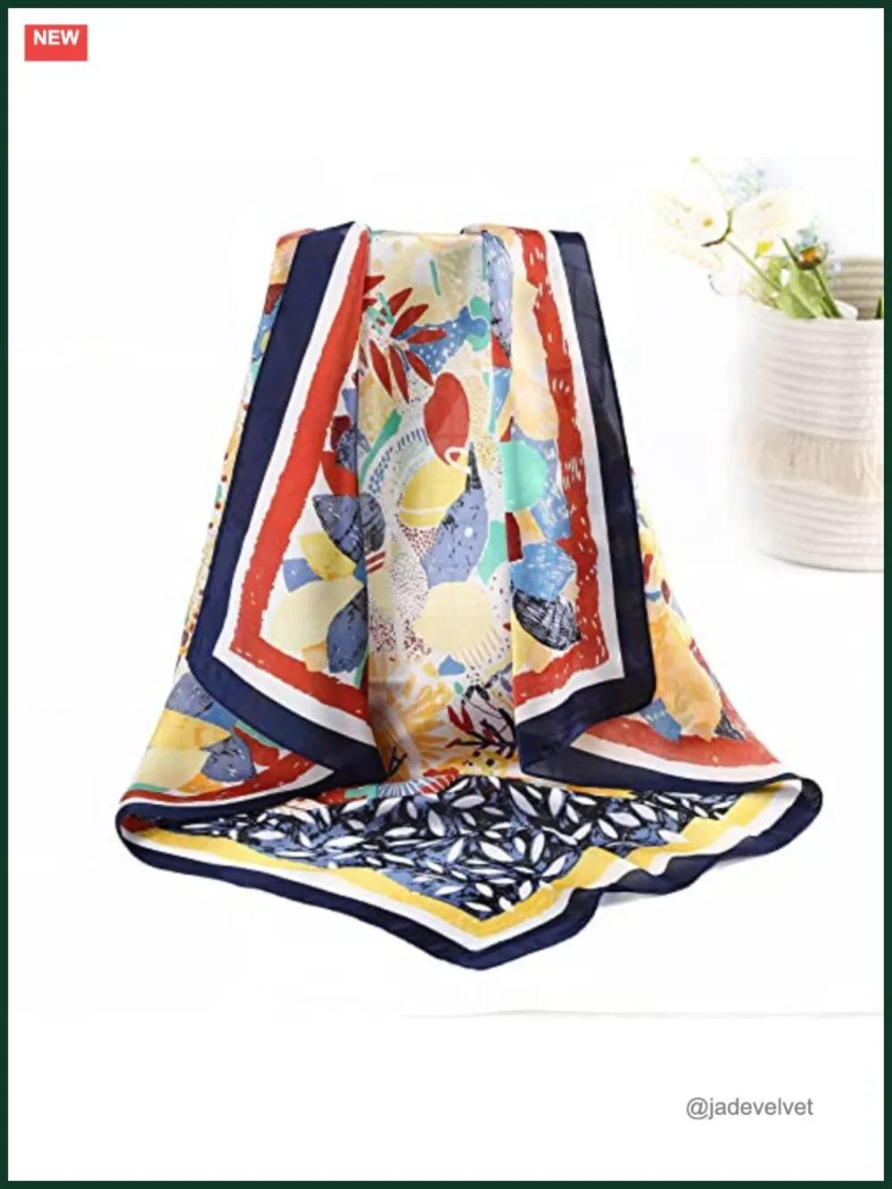 4PCS Satin Square Head Scarf Hair Bandana Wrap for Women